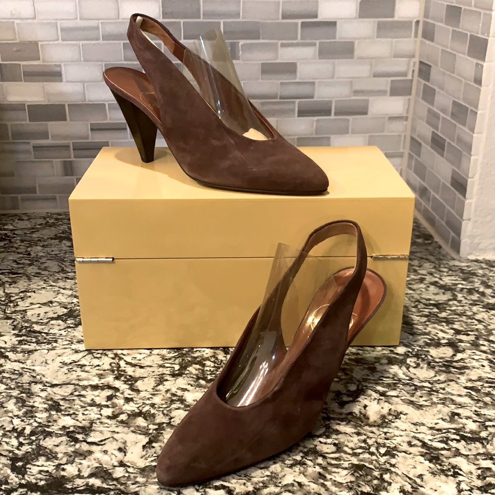 Brown Suede Pumps